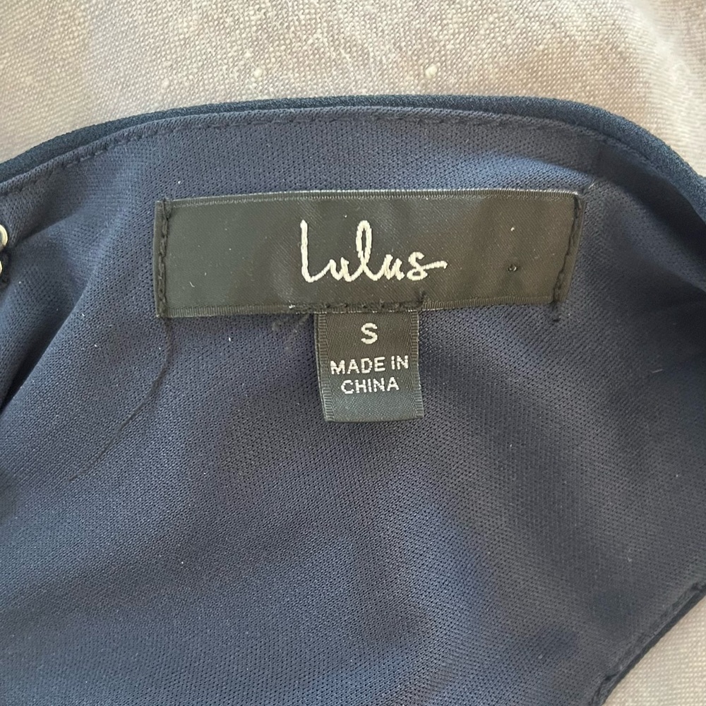 Lulus Thoughts Of Hue Navy Blue Surplice Maxi Dress - Size S - Picture 9 of 9